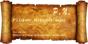 Pildner Nikodémusz névjegykártya